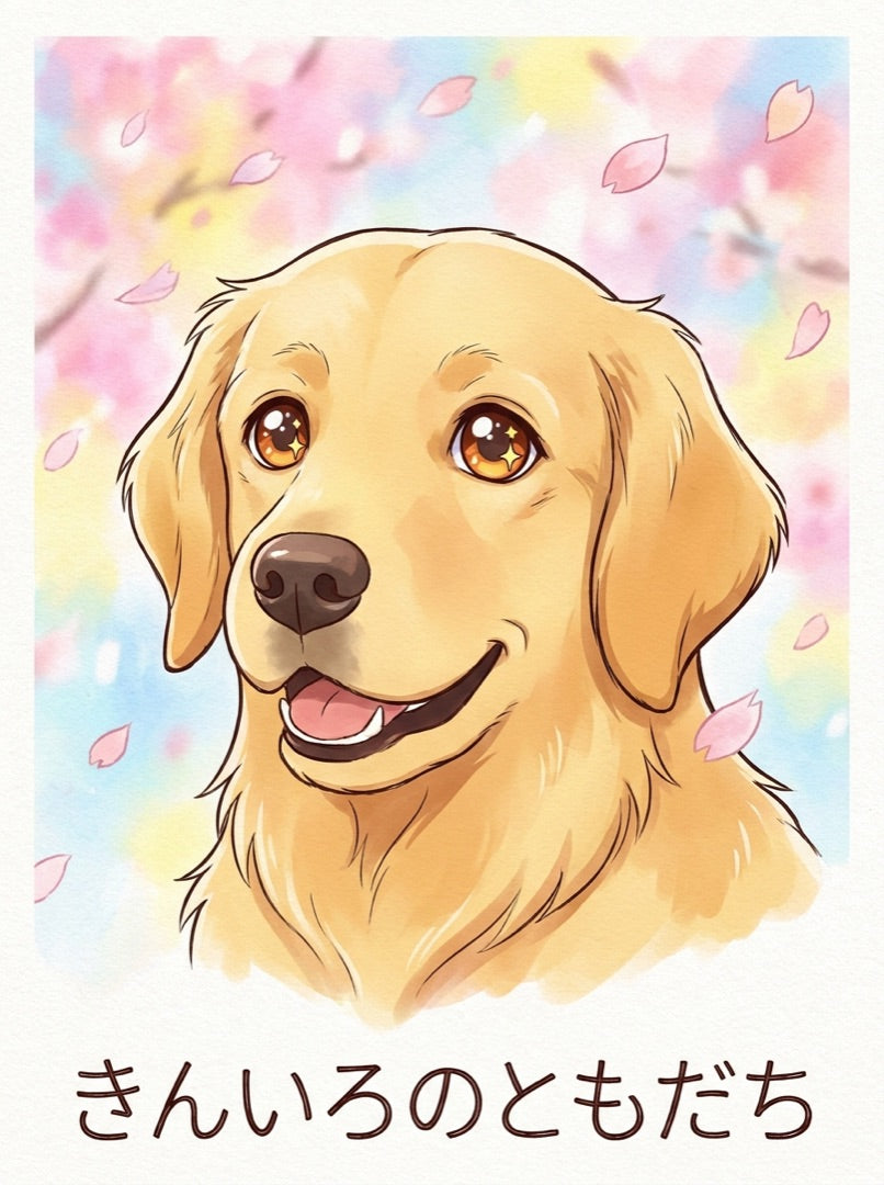 Portrait de chien dans le style Manga