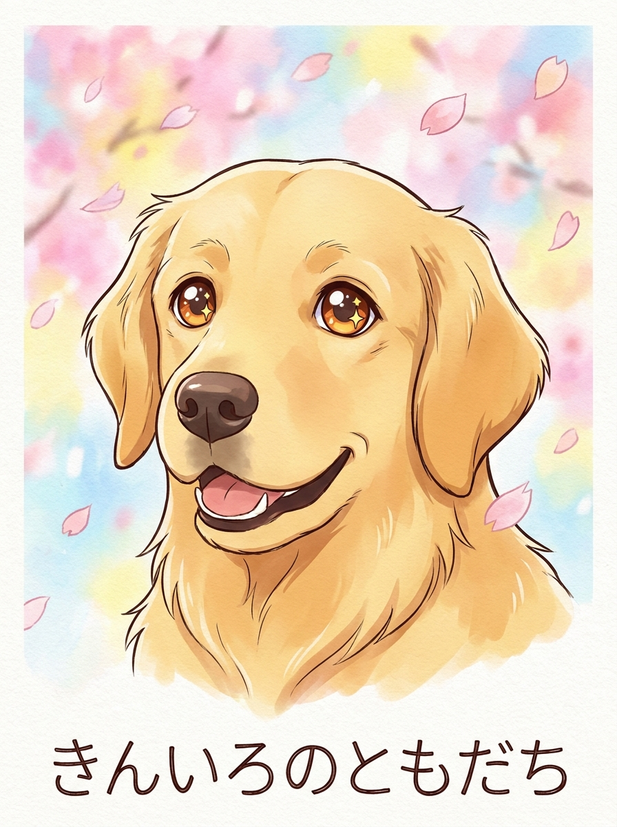 Portrait de chien dans le style Manga