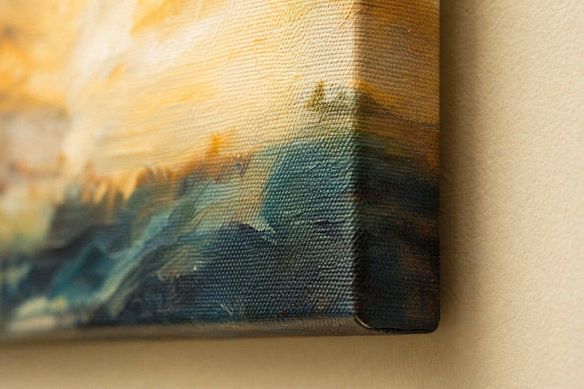 Le grain du papier fine art, de près